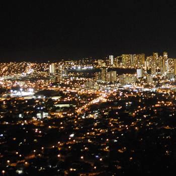 Honolulu Night Skyline
