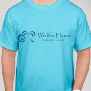 Wildlife Hawaii Blue Tshirts sustainable tour