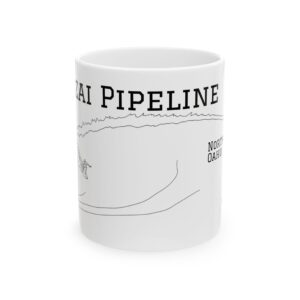 Pipeline Ceramic Mug — Banzai Pipeline Hawaii Surf Map Coffee Cup (11oz & 15oz)