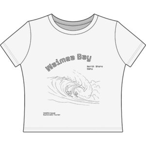 Women's Baby Tee - Waimea Bay North Shore Oahu