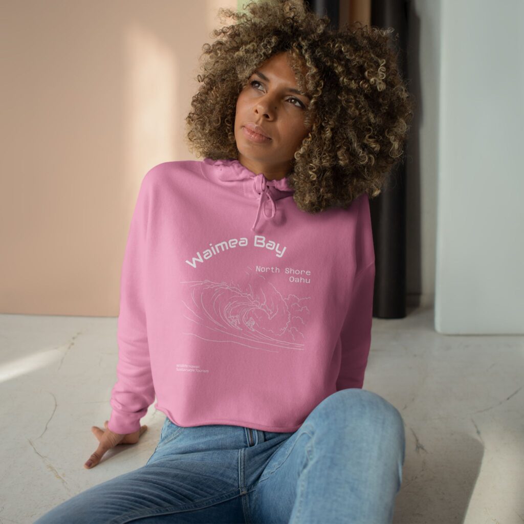 White Cropped Hoodie — Minimal Casual Crop Sweatshirt